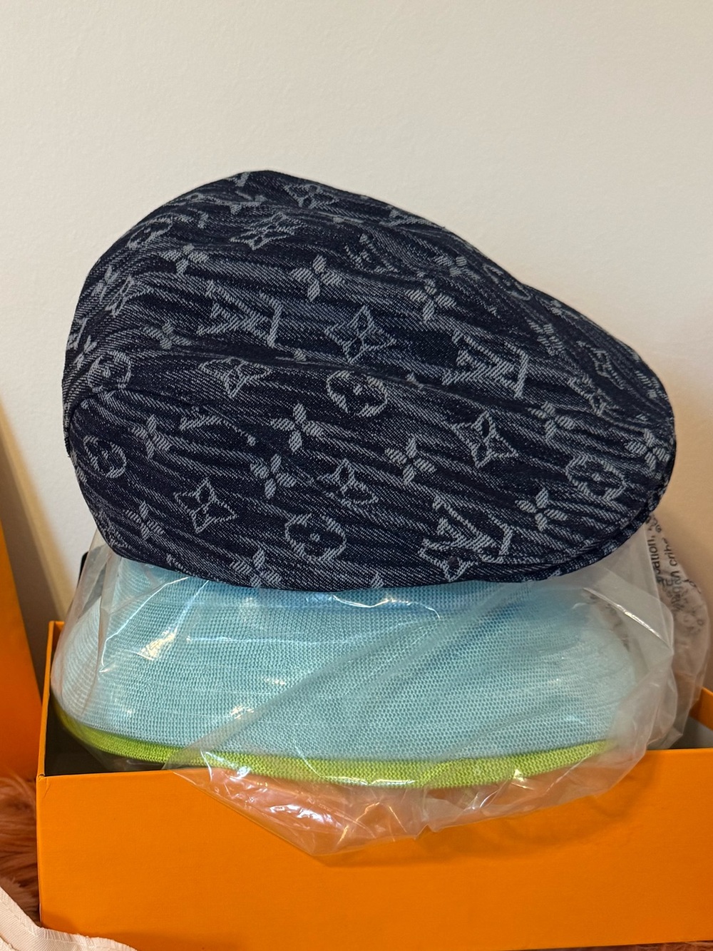 LV Monogram Denim Flat Cap- NWT